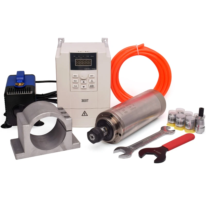 2.2Kw Water Cooled Spindle Kit Vfd - Günstiger Preis Hochgeschwindigkeits-GDZ-Spindel und VFD-Wechselrichter 2,2kW