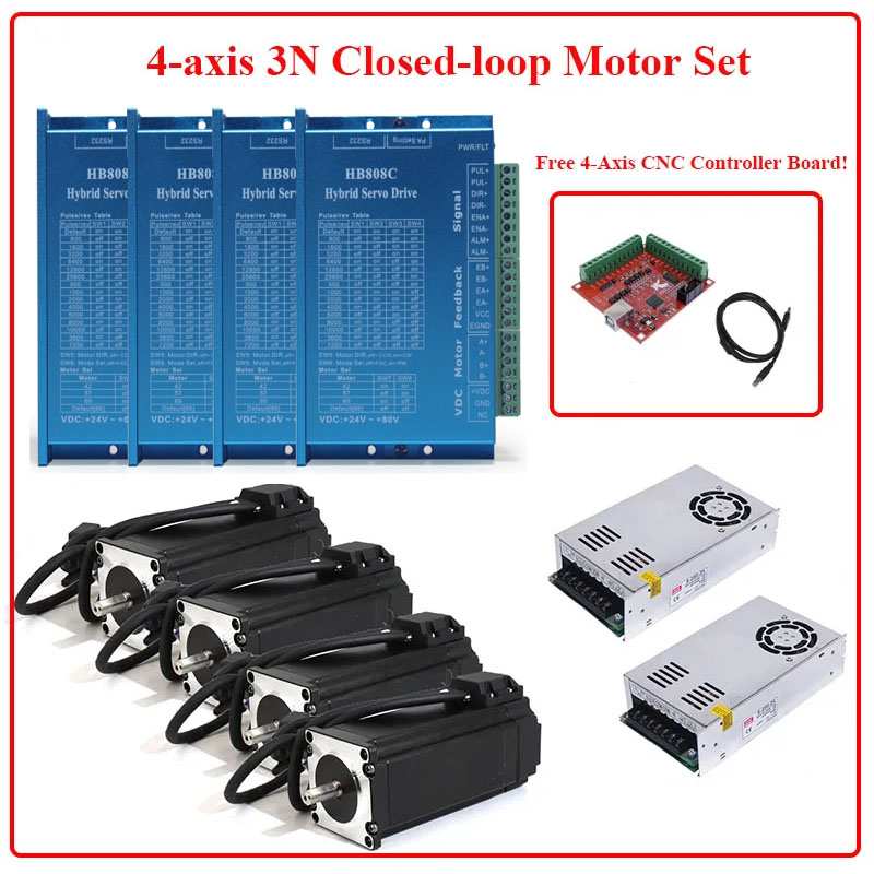 4-Achsen Nema 23 Closed-Loop-S – Nema 23 Closed Loop Stepper Motor Driver Kit Bewertung und Preis
